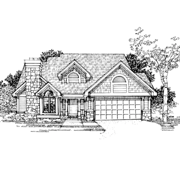 Country House Plan Front of Home - Buckner Craftsman Home 072D-0311 - Search House Plans and More