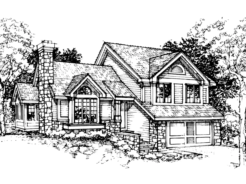 Traditional House Plan Front of Home - Chula Arts and Crafts Home 072D-0312 - Search House Plans and More