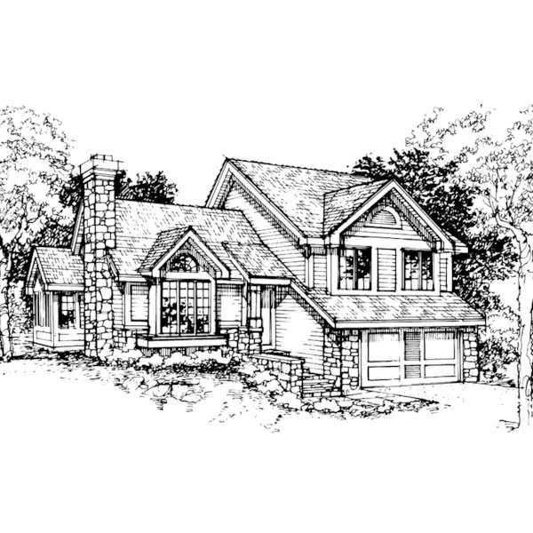 Modern House Plan Front of Home - Chula Arts and Crafts Home 072D-0312 - Search House Plans and More