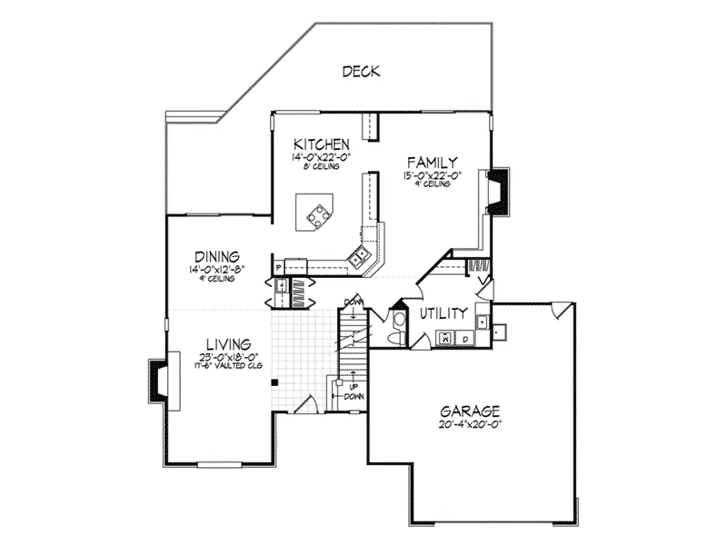 Arts & Crafts House Plan First Floor - Cooper Farm Craftsman Home 072D-0313 - Search House Plans and More