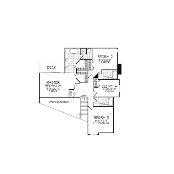 European House Plan Second Floor - Cooper Farm Craftsman Home 072D-0313 - Search House Plans and More