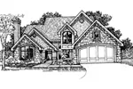 Arts & Crafts House Plan Front of Home - Cooper Farm Craftsman Home 072D-0313 - Search House Plans and More
