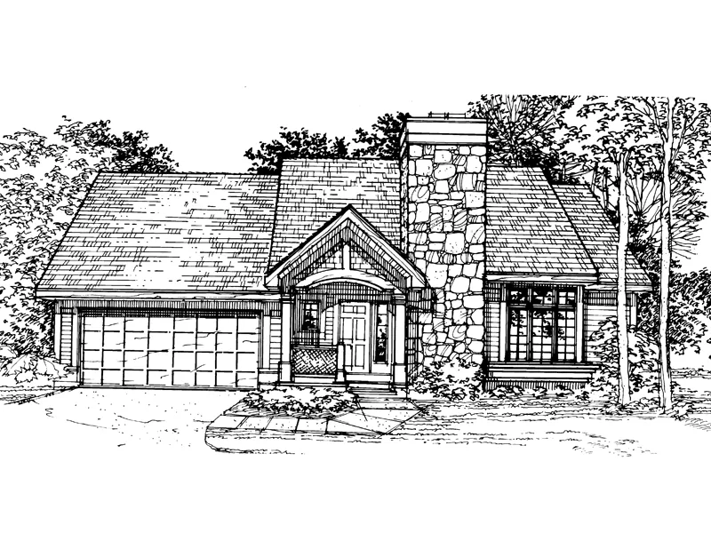 Traditional House Plan Front of Home - Cullman Modern Craftsman Home 072D-0314 - Search House Plans and More