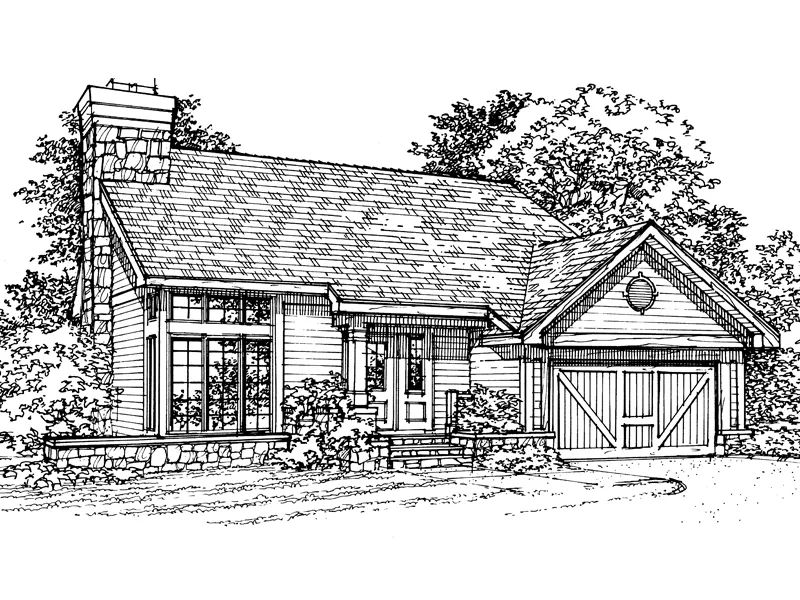 Modern House Plan Front of Home - Breckenridge Hill Country Home 072D-0316 - Search House Plans and More