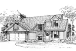 Contemporary House Plan Front of Home - Elm Point Craftsman Home 072D-0319 - Search House Plans and More