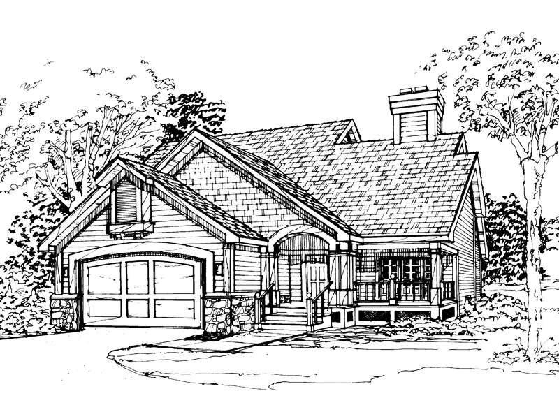 Traditional House Plan Front of Home - Henrietta Hill Country Home 072D-0323 - Search House Plans and More
