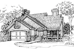 Traditional House Plan Front of Home - Henrietta Hill Country Home 072D-0323 - Search House Plans and More