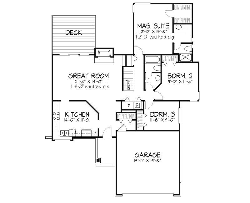 Country House Plan First Floor - Clearmont Contemporary Home 072D-0324 - Search House Plans and More