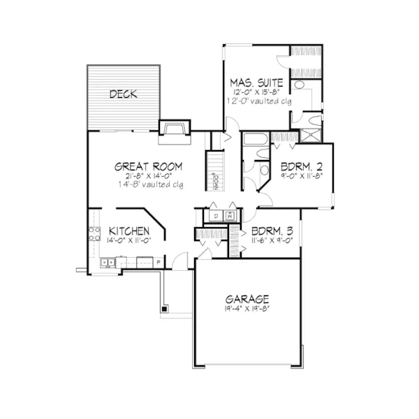 Country House Plan First Floor - Clearmont Contemporary Home 072D-0324 - Search House Plans and More