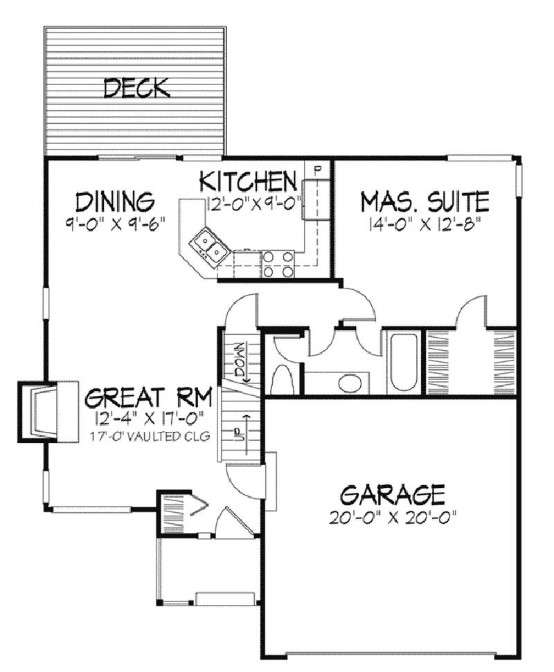 Modern House Plan First Floor - Orthwein Contemporary Home 072D-0327 - Shop House Plans and More
