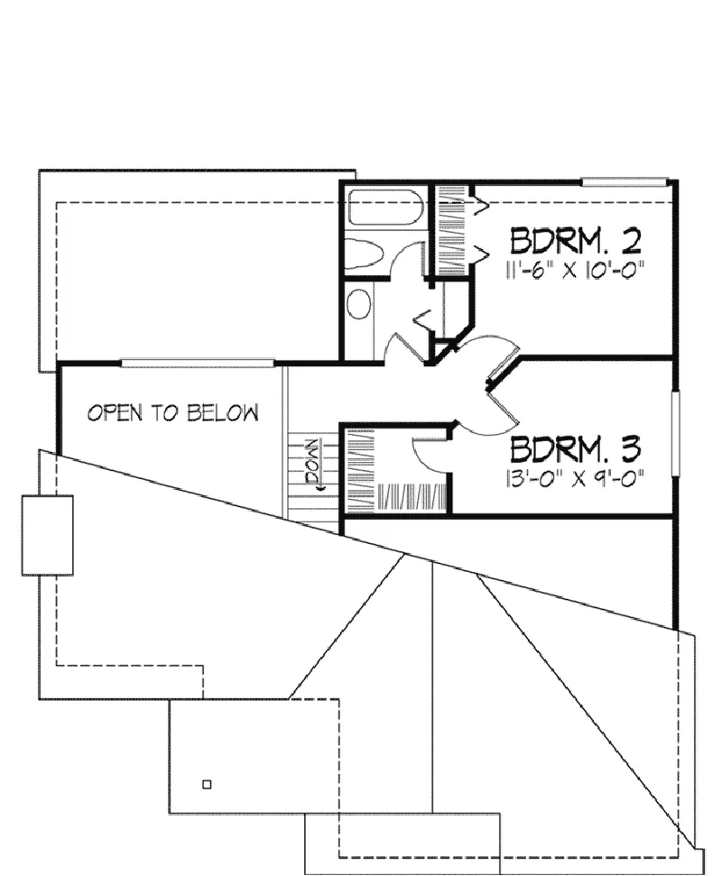 Modern House Plan Second Floor - Orthwein Contemporary Home 072D-0327 - Shop House Plans and More