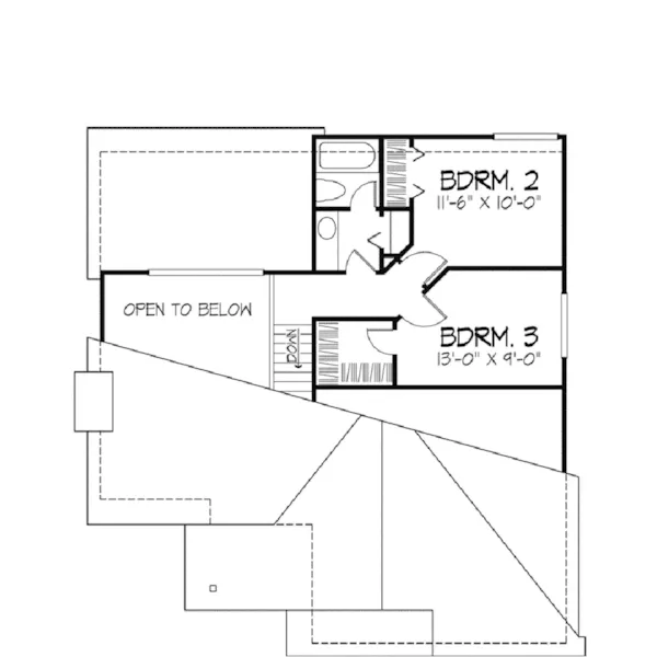 Traditional House Plan Second Floor - Orthwein Contemporary Home 072D-0327 - Shop House Plans and More