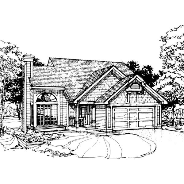 Traditional House Plan Front of Home - Orthwein Contemporary Home 072D-0327 - Shop House Plans and More