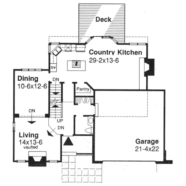 Traditional House Plan First Floor - Mona Hill Traditional Home 072D-0331 - Shop House Plans and More