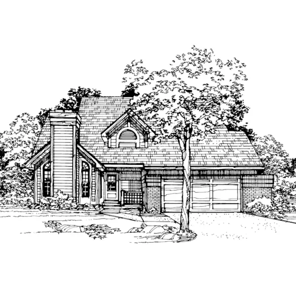 Traditional House Plan Front of Home - Mona Hill Traditional Home 072D-0331 - Shop House Plans and More