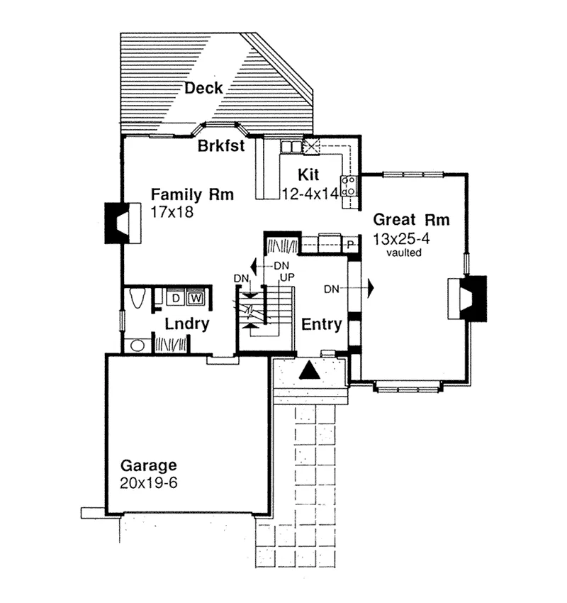 Contemporary House Plan First Floor - Groveland Neoclassical Home 072D-0332 - Search House Plans and More