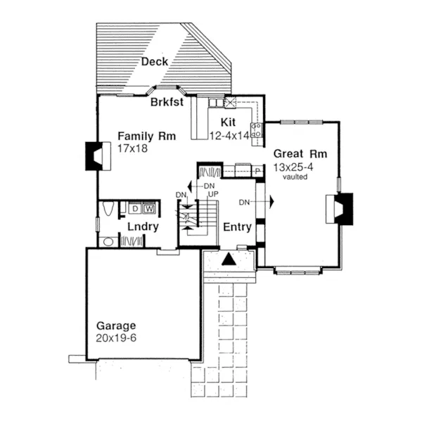 Modern House Plan First Floor - Groveland Neoclassical Home 072D-0332 - Search House Plans and More