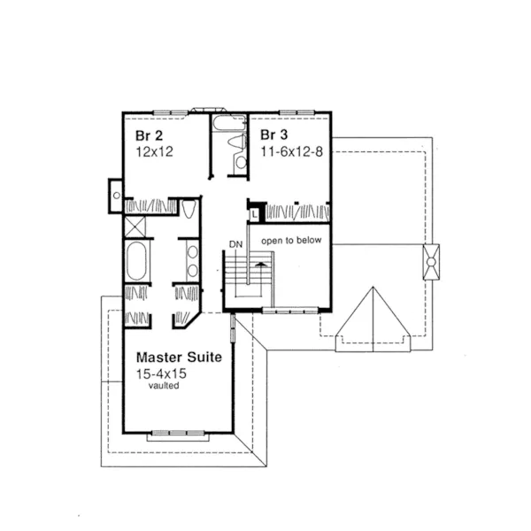 Modern House Plan Second Floor - Groveland Neoclassical Home 072D-0332 - Search House Plans and More