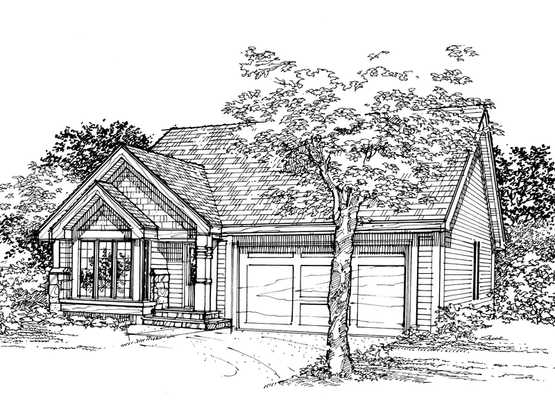 Craftsman House Plan Front of Home - Ellenorah Craftsman Home 072D-0334 - Search House Plans and More