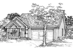 Traditional House Plan Front of Home - Ellenorah Craftsman Home 072D-0334 - Search House Plans and More