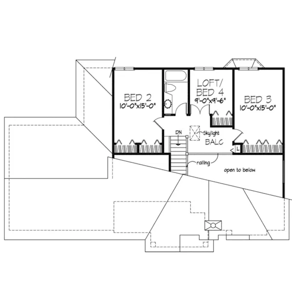 Contemporary House Plan Second Floor - Oak Bend Craftsman Home 072D-0335 - Shop House Plans and More