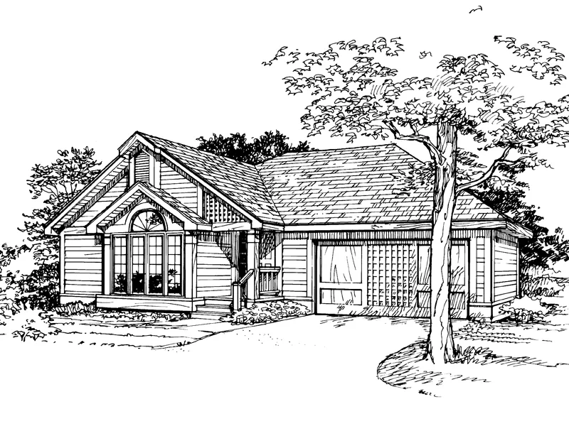 Traditional House Plan Front of Home - Brewer Lake Country Home 072D-0337 - Search House Plans and More