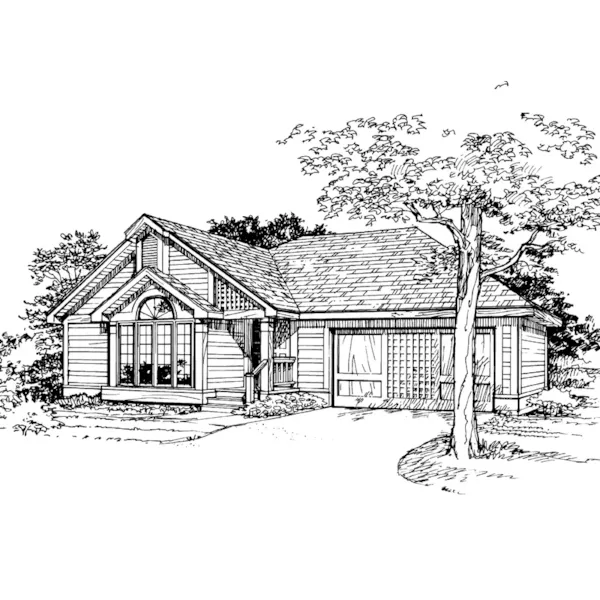 Southern House Plan Front of Home - Brewer Lake Country Home 072D-0337 - Search House Plans and More