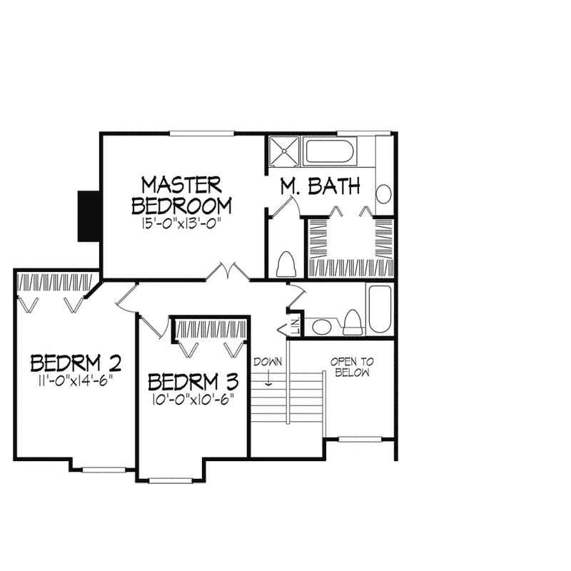 Modern House Plan Second Floor - Orchid Dell Country Home 072D-0338 - Shop House Plans and More
