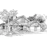 Shingle House Plan Front of Home - Amesbury Place Ranch Home 072D-0339 - Search House Plans and More