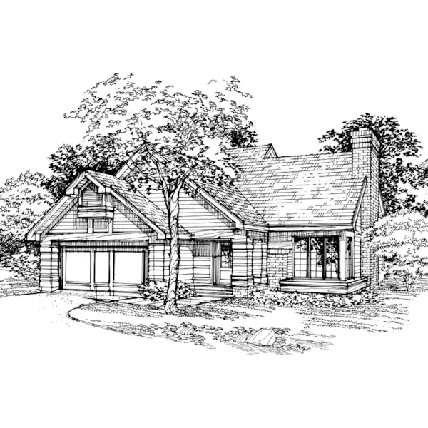 Country House Plan Front of Home - Friedenburg Ranch Home 072D-0342 - Search House Plans and More