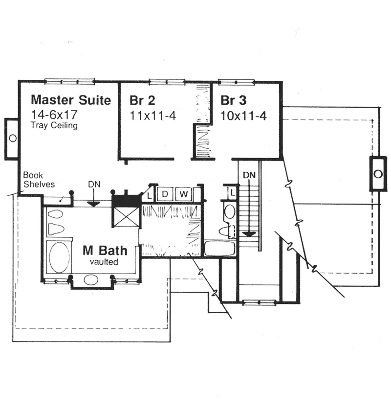 Southern House Plan Second Floor - Bedell Compact Ranch Home 072D-0344 - Search House Plans and More