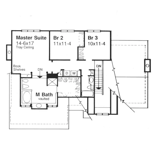 Southern House Plan Second Floor - Bedell Compact Ranch Home 072D-0344 - Search House Plans and More