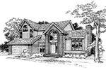 Traditional House Plan Front of Home - Bedell Compact Ranch Home 072D-0344 - Search House Plans and More