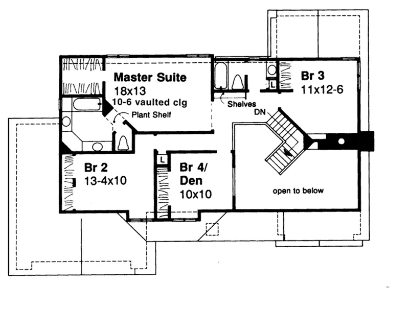 Traditional House Plan Second Floor - Benedetta Modern Country Home 072D-0346 - Search House Plans and More