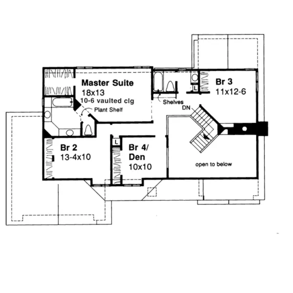 Southern House Plan Second Floor - Benedetta Modern Country Home 072D-0346 - Search House Plans and More