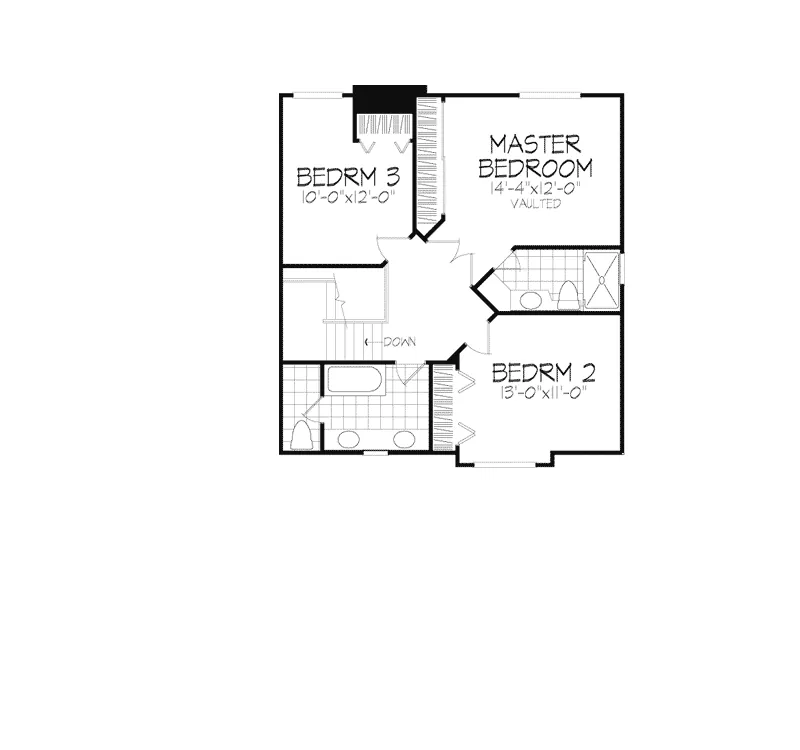 Shingle House Plan Second Floor - Lindisfarne Country Home 072D-0348 - Shop House Plans and More
