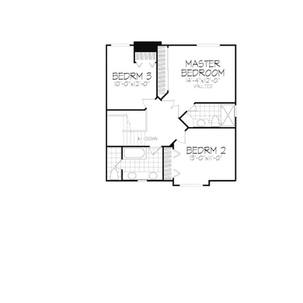 Victorian House Plan Second Floor - Lindisfarne Country Home 072D-0348 - Shop House Plans and More