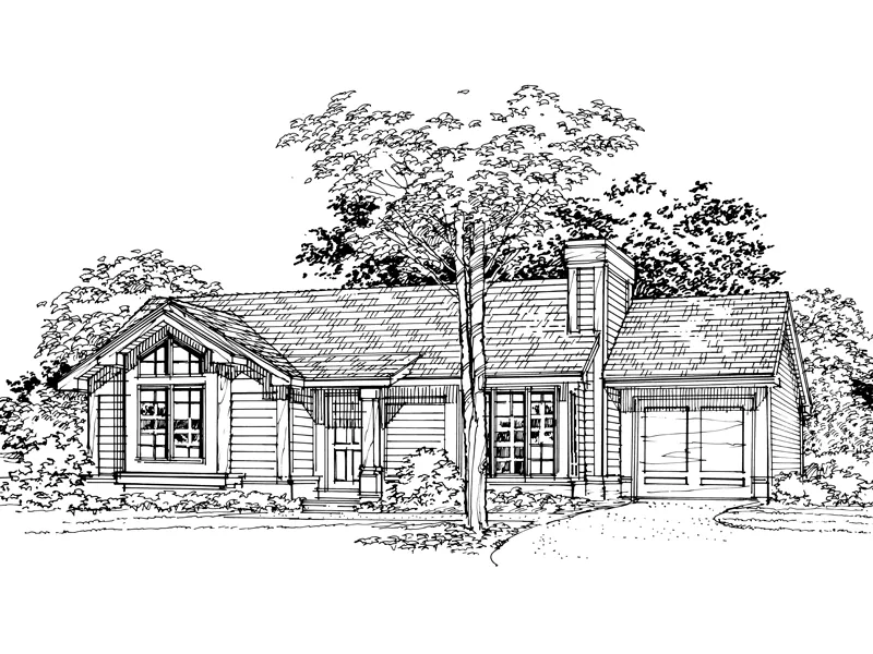 Ranch House Plan Front of Home - Winterberry Ranch Home 072D-0349 - Shop House Plans and More