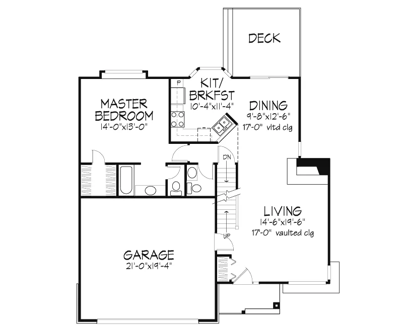 Modern House Plan First Floor - Brady Creek Ranch Home 072D-0350 - Search House Plans and More