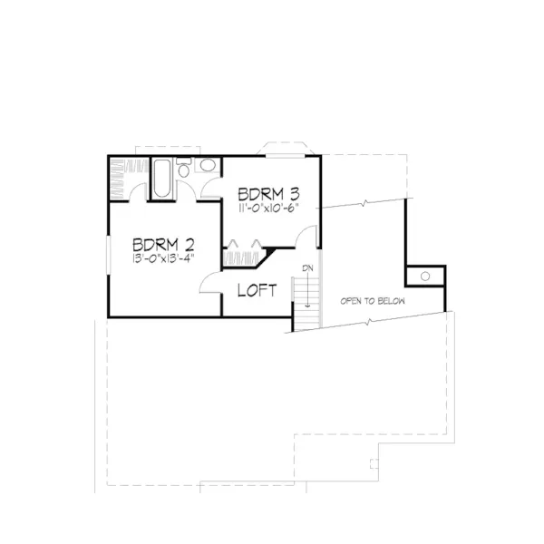 Contemporary House Plan Second Floor - Brady Creek Ranch Home 072D-0350 - Search House Plans and More