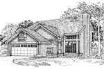 Southern House Plan Front of Home - Lemay Ferry Ranch Home 072D-0351 - Shop House Plans and More