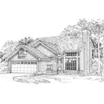 Traditional House Plan Front of Home - Lemay Ferry Ranch Home 072D-0351 - Shop House Plans and More