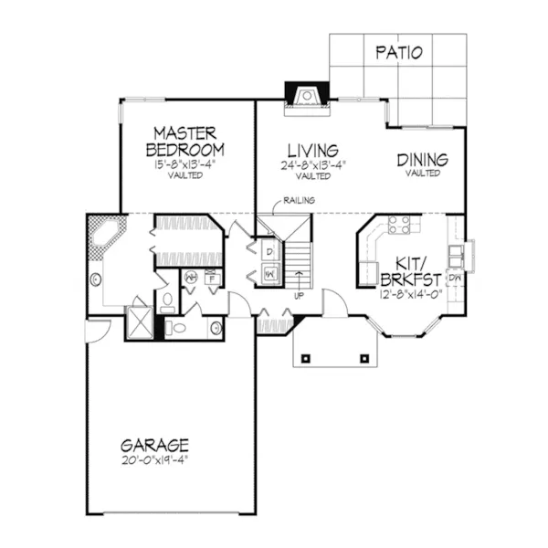 Modern House Plan First Floor - Brighton Woods Tudor Style Home 072D-0352 - Search House Plans and More