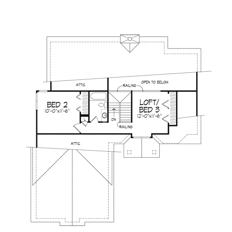 Southern House Plan Second Floor - Brighton Woods Tudor Style Home 072D-0352 - Search House Plans and More