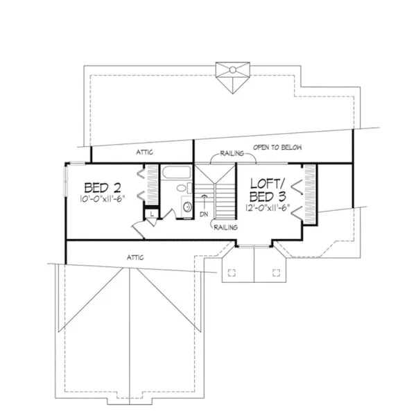 Modern House Plan Second Floor - Brighton Woods Tudor Style Home 072D-0352 - Search House Plans and More