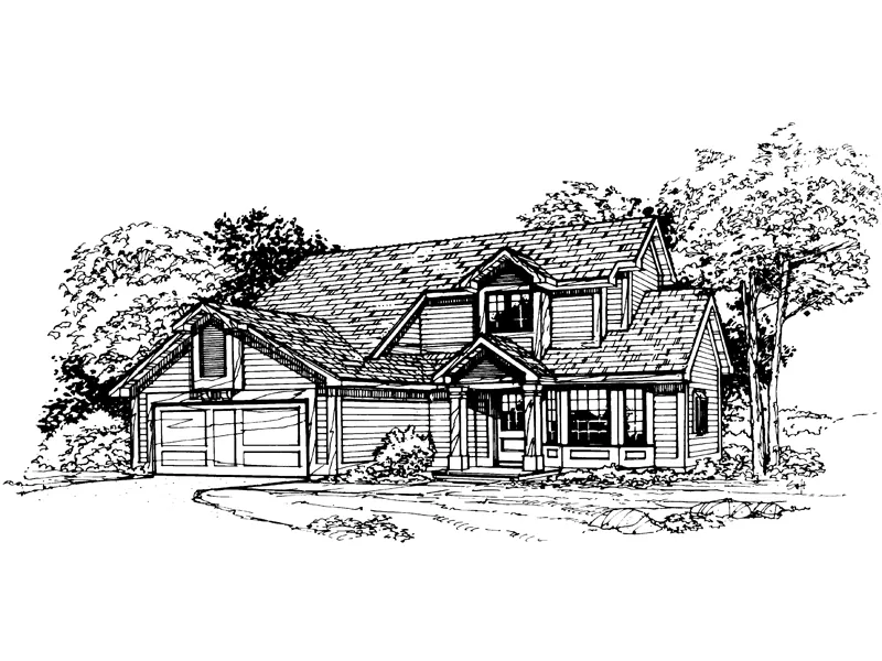Country House Plan Front of Home - Brighton Woods Tudor Style Home 072D-0352 - Search House Plans and More