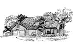 Southern House Plan Front of Home - Brighton Woods Tudor Style Home 072D-0352 - Search House Plans and More