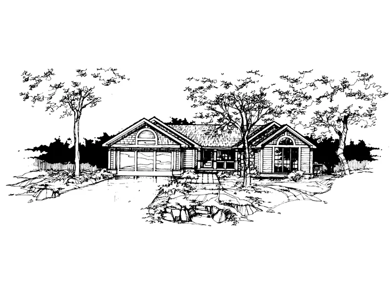 Country House Plan Front of Home - Calhoun Hollow Ranch Home 072D-0355 - Search House Plans and More