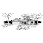 Ranch House Plan Front of Home - Calhoun Hollow Ranch Home 072D-0355 - Search House Plans and More