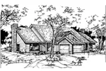 Southern House Plan Front of Home - Monte Bello Ranch Duplex 072D-0356 - Shop House Plans and More